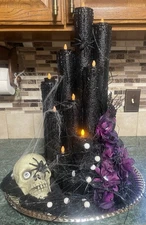 Halloween Spooky Light Up Centerpiece table top Hand Crafted