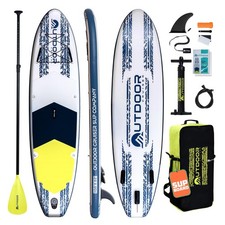 OutdoorCrusier Ultra-Portable Inflatable Stand-Up Paddle Board, Lightweight ...