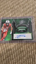 2024 Leaf Heroes & Prospects Football Tetairoa McMillan Green Parallel Auto 8/10