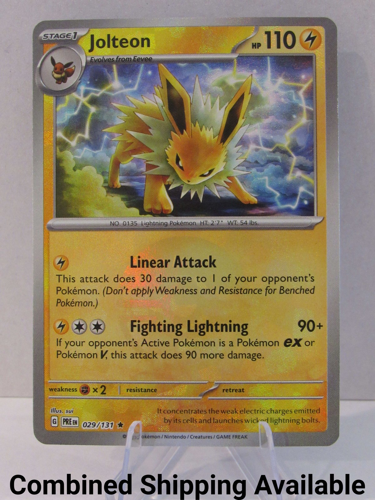 Jolteon (Poke Ball Pattern) 029/131 SV: Prismatic Evolutions NM Holo  17186