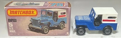 Matchbox Lesney #5 Blue U.S. Mail Truck With Box