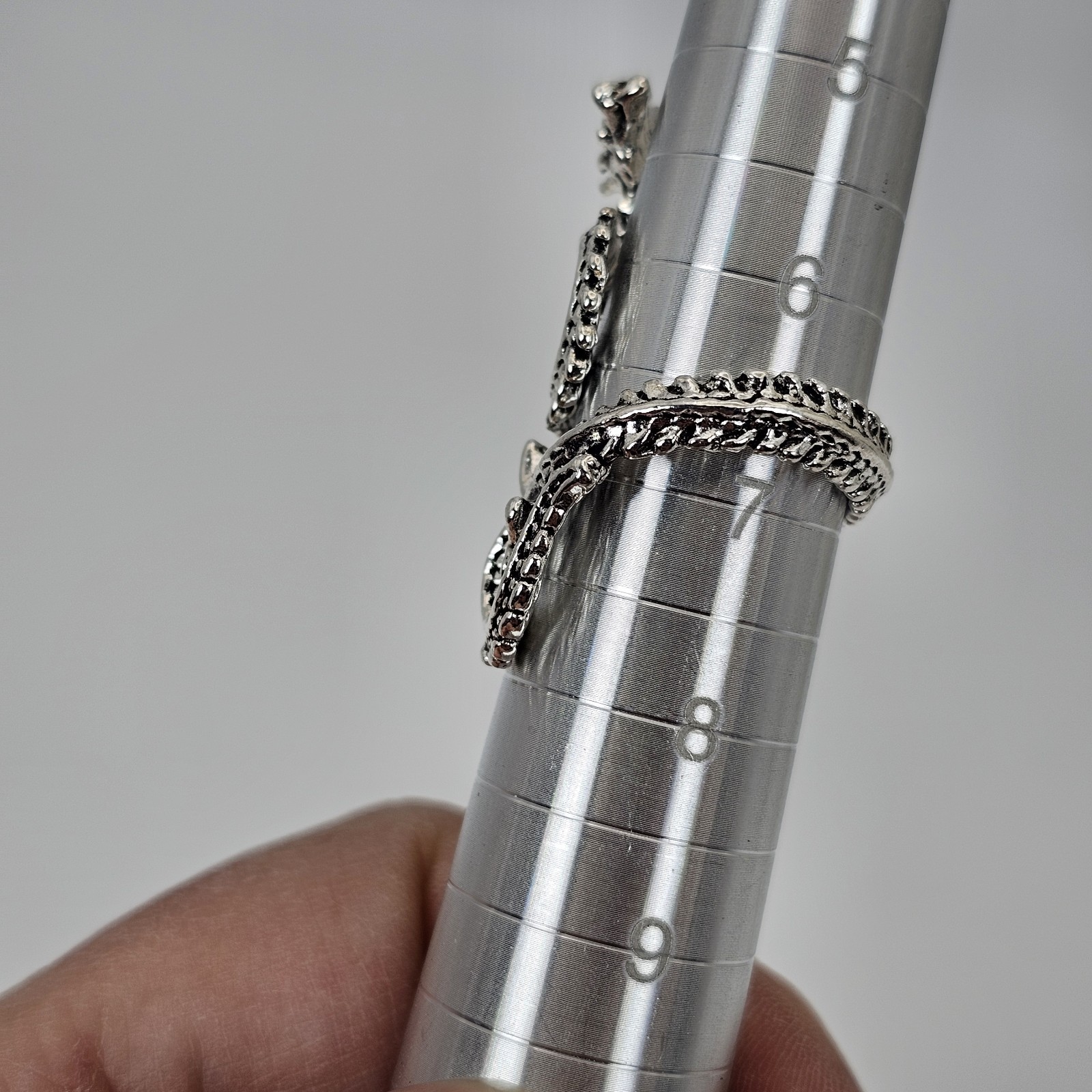 Dragon Wrap Ring Adjustable Silver Tone Dragon Ri… - image 4