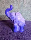 VINTAGE FENTON PERIWINKLE  BLUE SLAG ELEPHANT FIGURINE