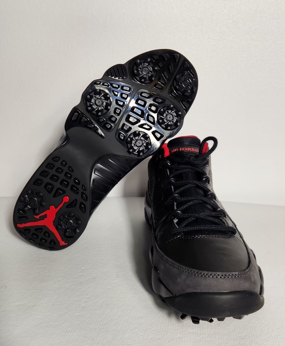 Nike Air Jordan 9 Golf Retro Black Charcoal True Red Mens FJ5934