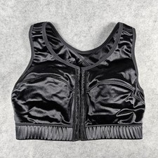 Enell NL100 High Impact Front Closure Black Sports Active Gym Workout Bra Size 0