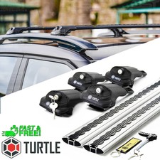 FITS RENAULT GRAND SCENIC 09-16 LOCKABLE LOCKING ROOF BARS TURTLE AIR-1 SILVER
