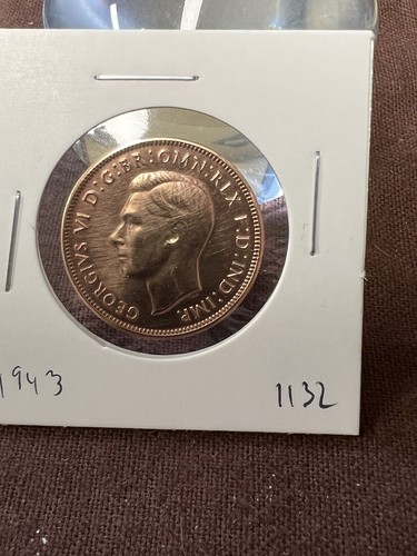 Australia 1943 medio centavo KM#41 Jorge VI artículo 1132 - Imagen 1 de 2