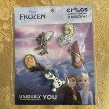 NEW IN BAG Uniquely You Crocs Jibbitz Charms Disney Frozen 5 Pack
