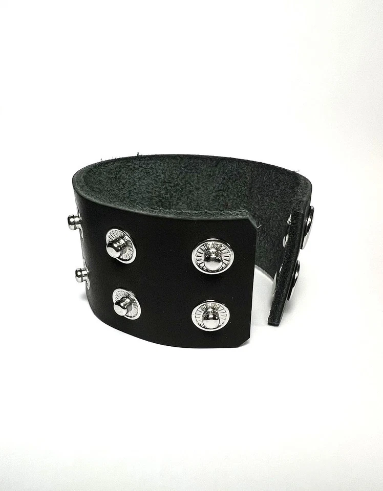 Camilla de bolas de cuero con broches de presión de 1,5 pulgadas Foto 2 de 4