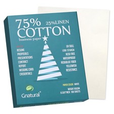 75 Cotton 25 Linen Business Paper, 85gsm 8.5 11 Inkjet Printer Paper, Wat...