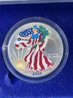 .999 Silver - 2000 US 1 oz Colorized American Eagle Silver Coin w/box