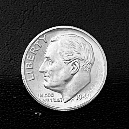1948-S 10c SILVER Roosevelt Dime GEM,  BU, FTBs (R009)