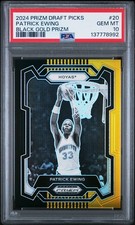2024 PATRICK EWING PANINI PRIZM DRAFT PICKS BLACK GOLD PRIZM 5/5 BOOKEND PSA 10!