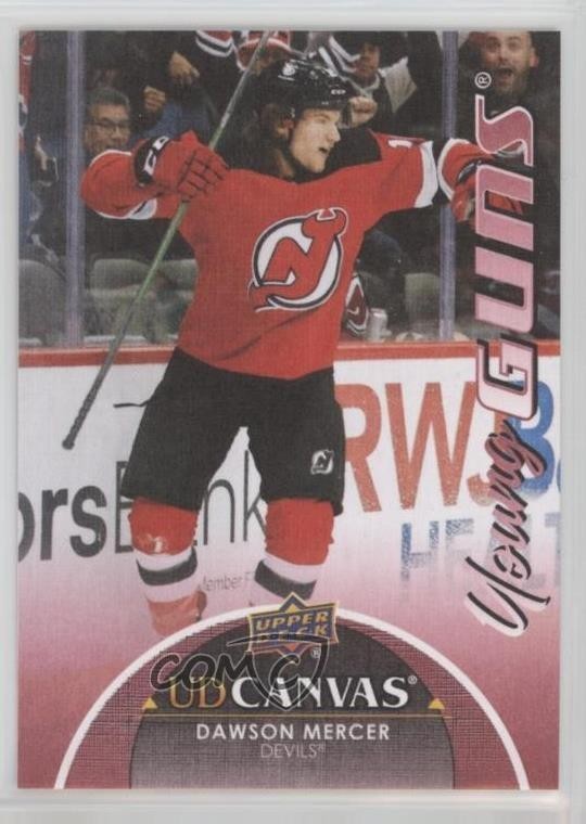 2021-22 Upper Deck Series 2 UD Canvas Young Guns Dawson Mercer #C232 b8c