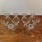 10 Vtg MCM Anchor Hocking Berwick Boopie Clear Sherbet/Champagne/Martini Glasses