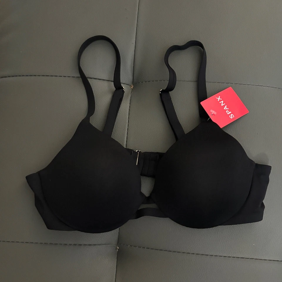 Sujetador de natación convertible Spanx negro dorado herrajes 50127R nuevo con etiquetas talla 32B Foto 3 de 4