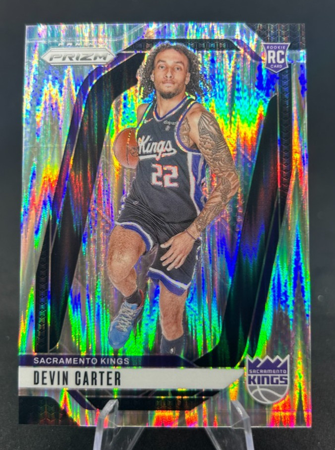 Devin Carter 2024-25 NBA Panini Prizm 226/249 Skewed Prizm Rookie RC#231 Kings