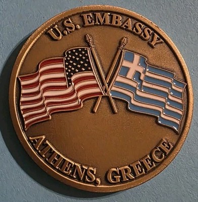Challenge Coin U.S. Embassy Athens Greece