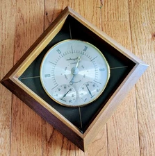  MCM Airguide Barometer/Thermometer/Humidity Wall Weather Station Wood Case