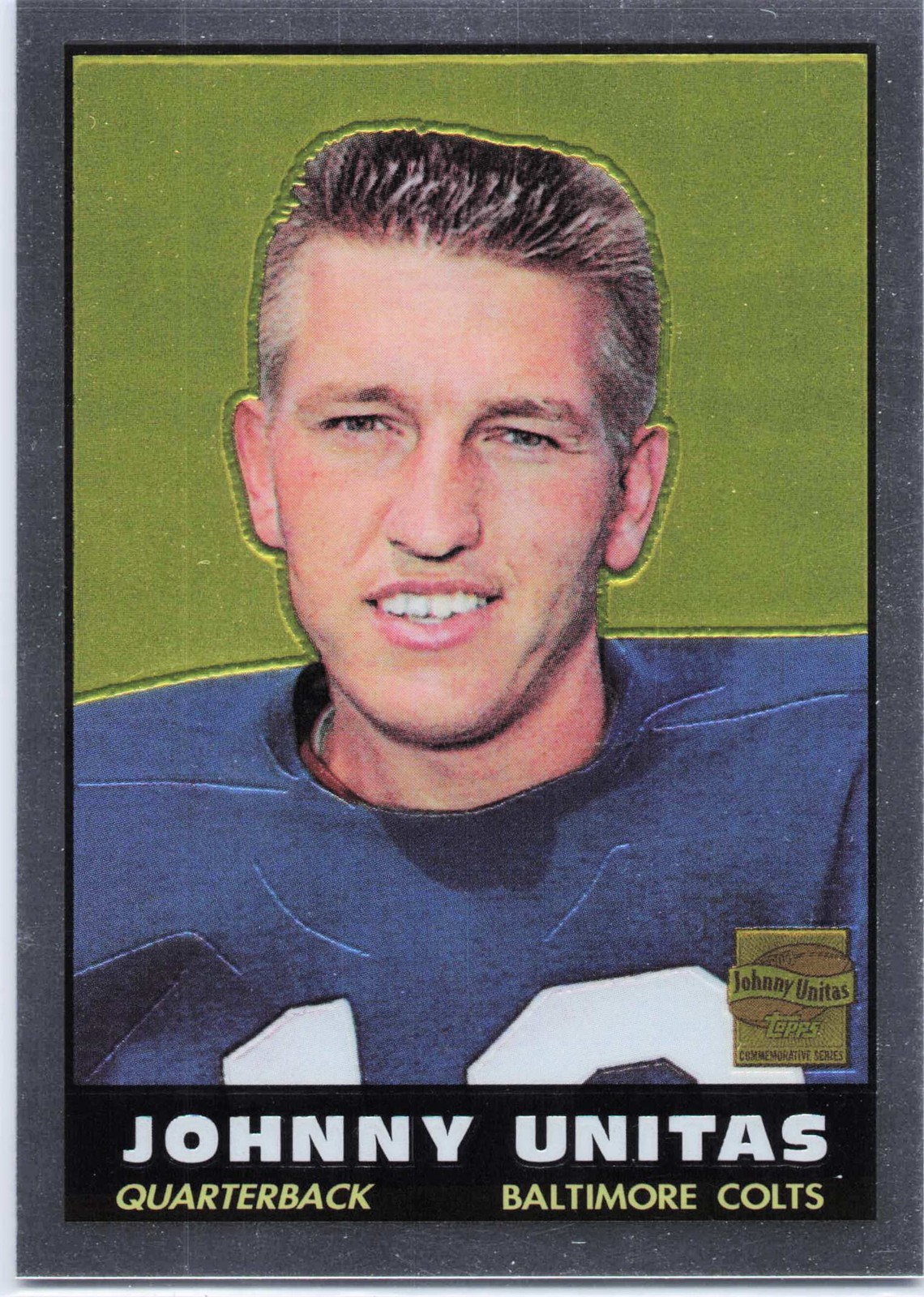 Johnny Unitas 2000 Topps #R5 Johnny Unitas Reprints Chrome