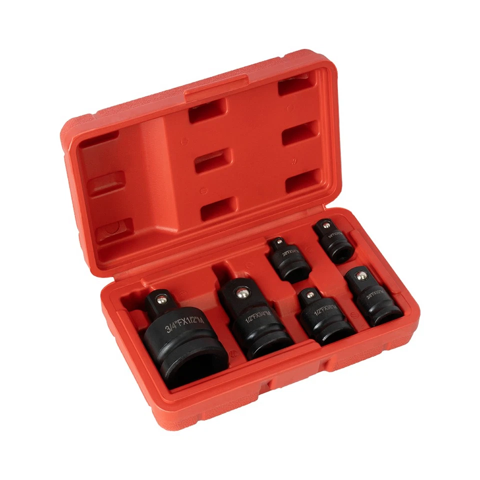 6tlg Stecknuss Adapter Satz Schlagschrauber Nuss Set 1/4 3/8 1/2 auf 3/4 Zoll DE - Bild 2 von 4