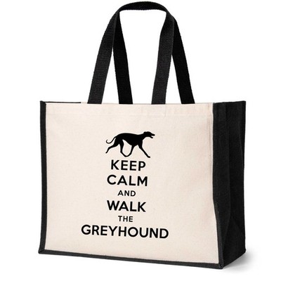 Keep Calm & Walk The Greyhound Tragetasche Hundeliebhaber Geburtstag Damen Canvas Shopper