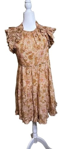 Ulla Johnson  Dress (6) Spring Summer 2022 Floral Print Ruffle Mini Dress