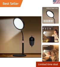 Light Therapy Lamp, Uv-Free 10000 Lux Therapy Light with 3 Color Temperature Mod