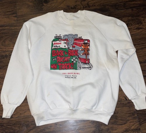 90s Auburn Tigers Iron Bowl Sweatshirt - Vintage Cartoon College Football Tee