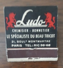 1954 Lastar Match Pouch: LUDO Blouse 21, Comic Montmartre Paris