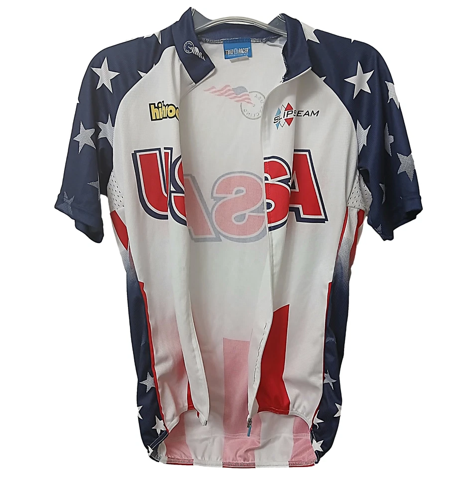 Camiseta de ciclismo BioRacer para hombre equipo mediano Highroad y Slipstream EE. UU. manga corta Foto 3 de 4