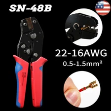 Ratchet Crimper Insulated Cable Connectors Terminal Tool Wire Crimper Pliers US
