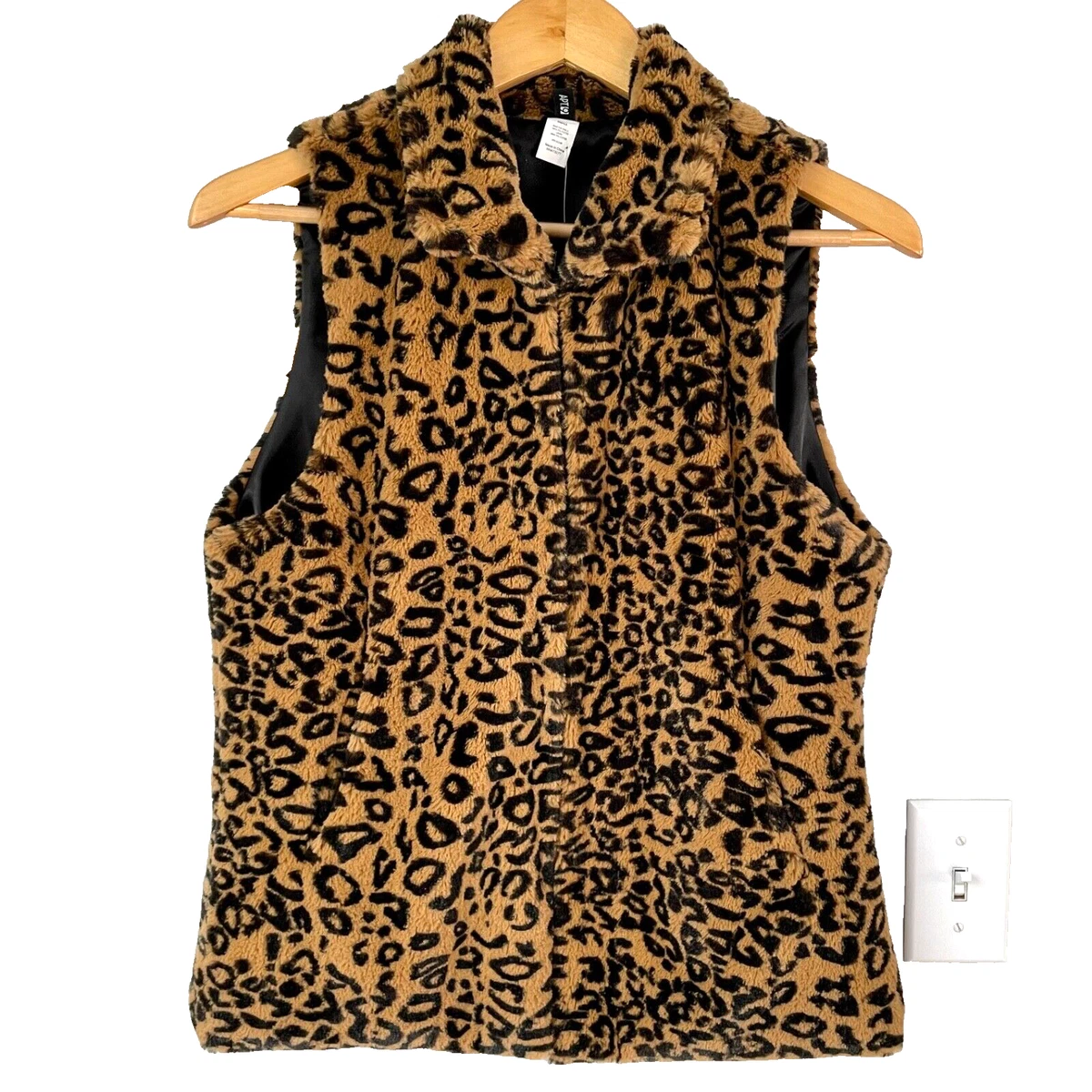 leopard faux fur vest products for sale | eBay