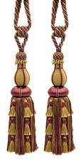 DÉCOPRO Large Elegant Tassel Tieback, Color# LX09 [Set of 2]