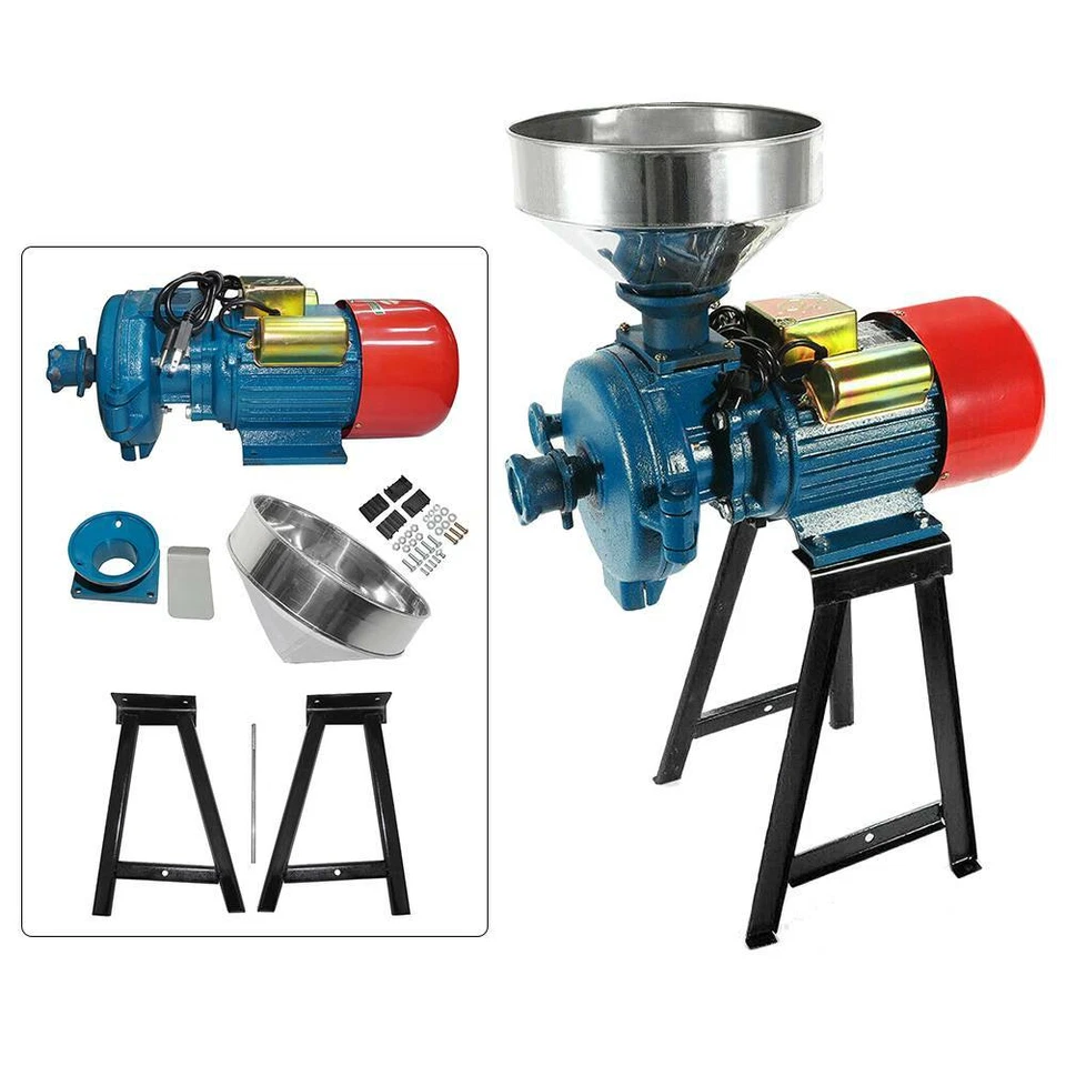 Molinillo eléctrico 110 V grano maíz trigo alimentación/harina máquina de cereales húmedos y secos Foto 3 de 4