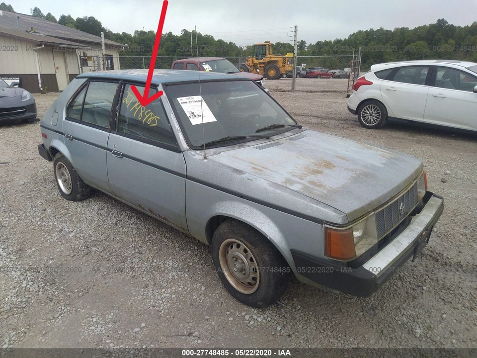 Dodge Omni, Plymouth Horizon, 4 puertas: 1978, 1979-1990, puerta delantera derecha vidrio Foto 3 de 4