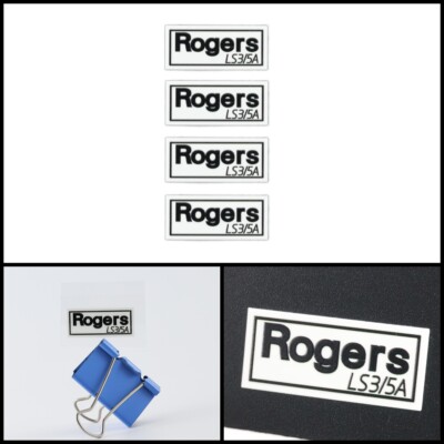 Rogers LS3/5A logo badge Sticker Decal DIY waterproof 35mm(1.37'')X15mm(0.59'')