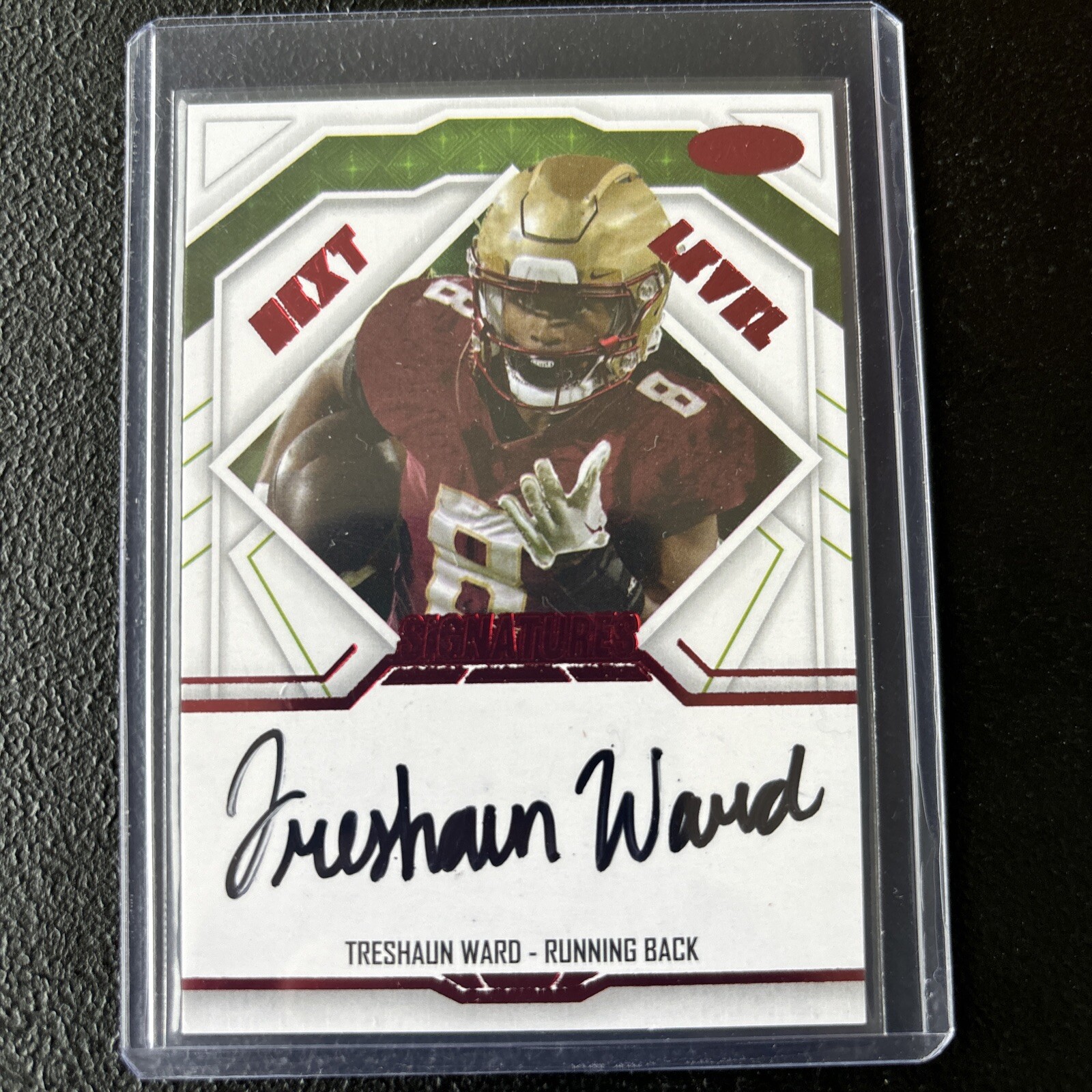 Treshaun Ward 2024 Sage RED Next Level Signatures NLS-TW2 Florida St (RC/AU)