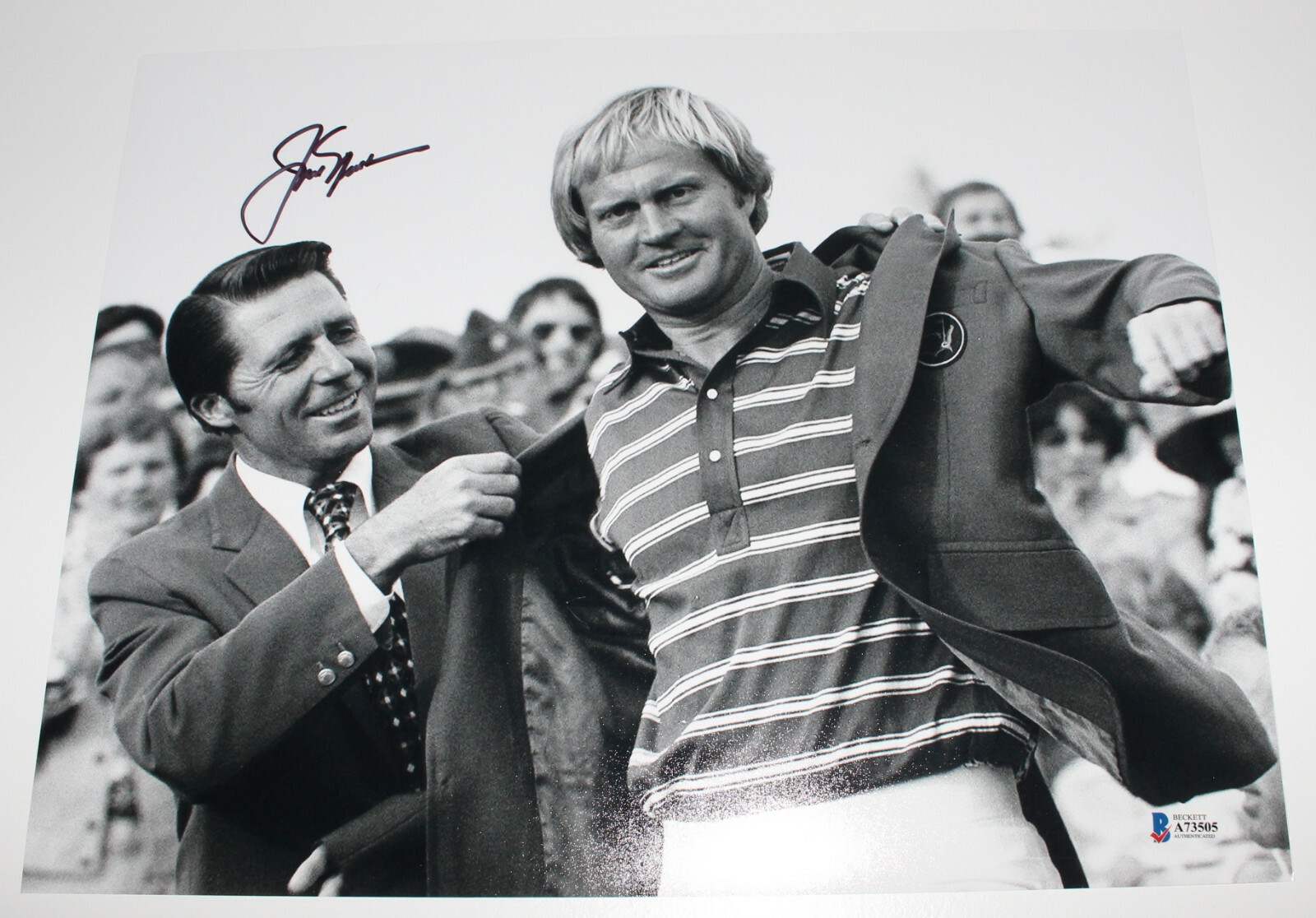 Jack Nicklaus Autographed Signed 11x14 PHOTO w/COA PROOF GARY PLAYER BAS BECKETT MASTERS 