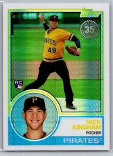 2018 topps update baseball nick kingham rc 1983 silver pack refractor #149