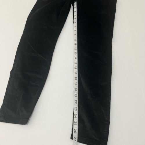 Hudson Black High Rise Barbara Super Skinny Velvet Velour Ankle Jeans