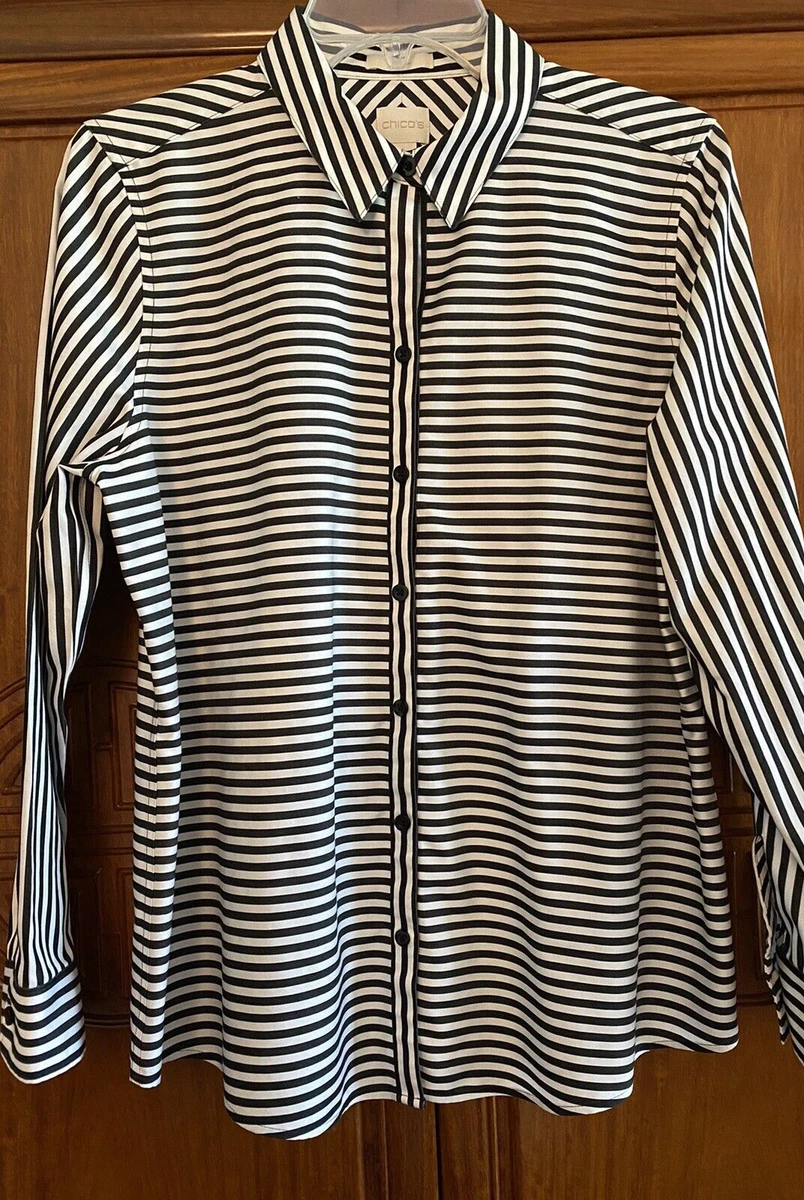 black and white striped long sleeve shirt womens