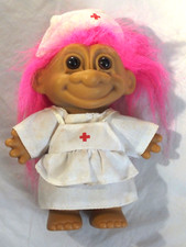 Red Cross Nurse 5" Russ Troll Doll - Pink Hair