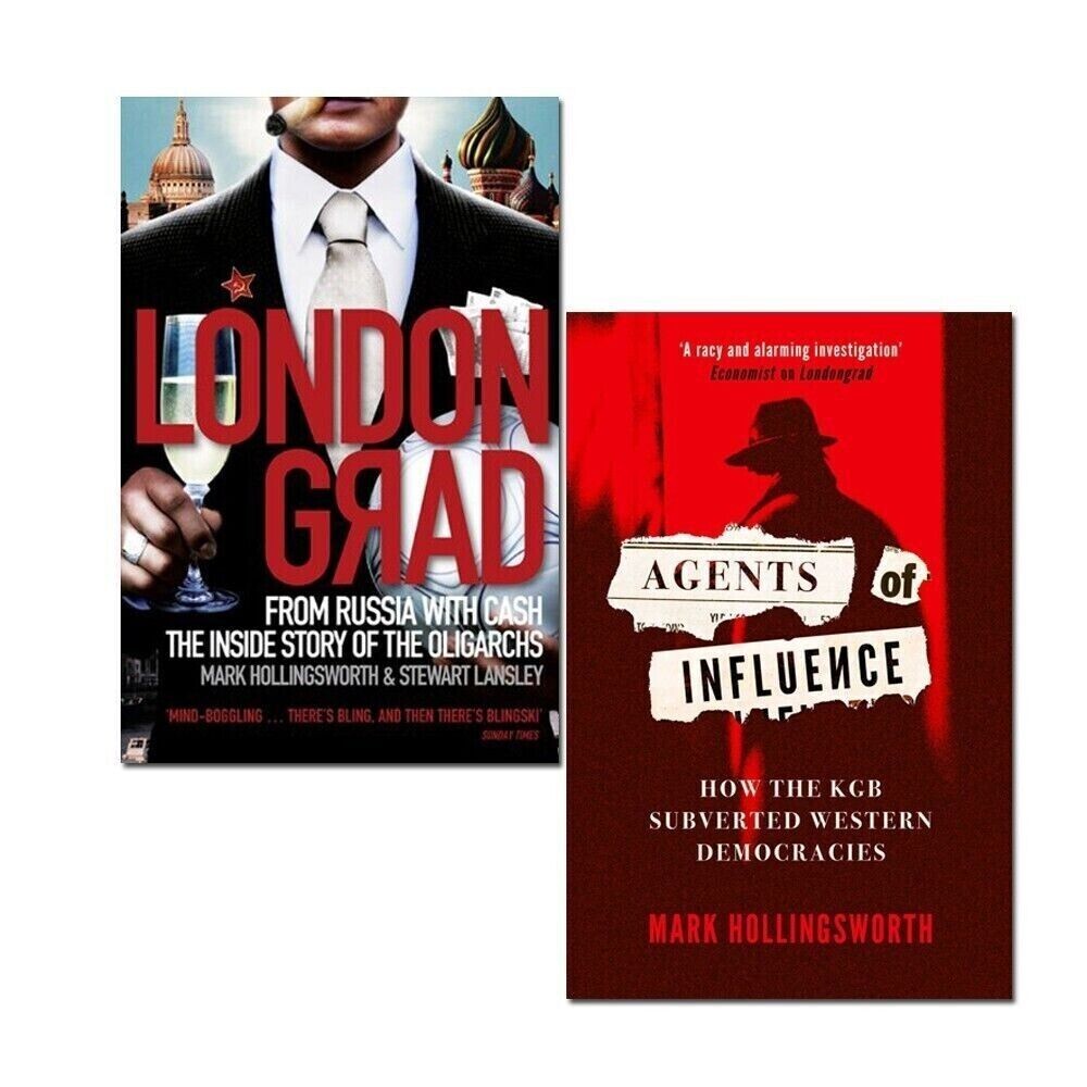Mark Hollingsworth Collection 2 Books Set Agents of Influence, Londongrad