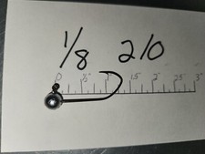 50 1/8oz Ball Head Jigs Bronze Sickle Hooks  #8  #6  #4  #2  #1  1/0 2/0 3/0 4/0