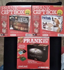 Prank Gift Box Cheese Printer, Yearrings  & PetTalk 8" x 6"x 2" box
