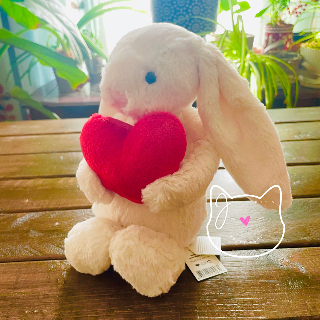 Bashful Red Love Heart Bunny ラブハートバニー S Bashful Red Love