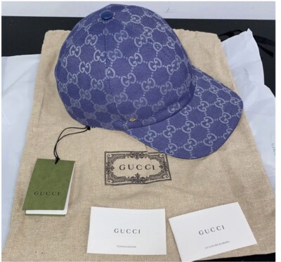 GUCCI GG CANVAS BASEBALL HAT. SIZE SMALL. Item 748475 4HG62 4468