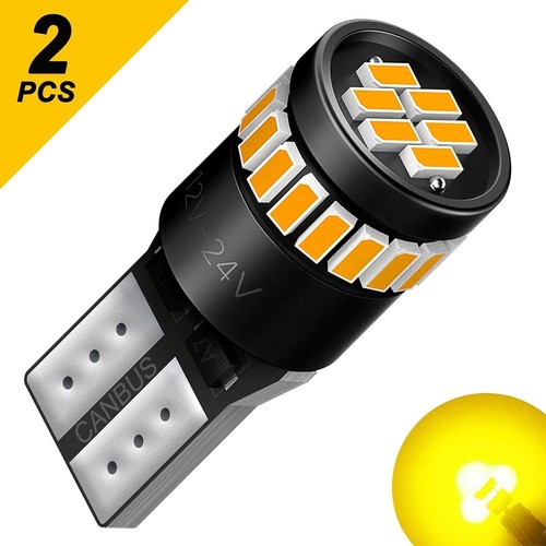 2x Auto SMD Yellow 12V LED car light Bulbs For LED Indicator Light T10 Bulbs - Picture 8 of 9