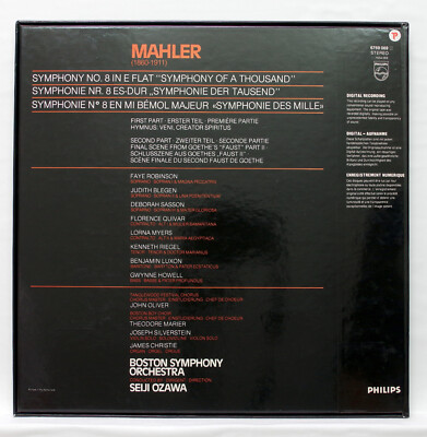 SEIJI OZAWA – MAHLER symphony no.8 PHILIPS 2xLPs box NM | eBay
